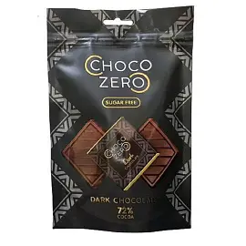 Шоколад порционный ChocoZero горький 72% без сахара 100 г