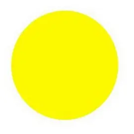 Знак безопасности Желтый круг на двери D150 (150х150 мм, пленка ПВХ, 10 штук в упаковке)