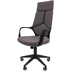 Кресло для руководителя Chairman 525 серое (ткань, пластик)