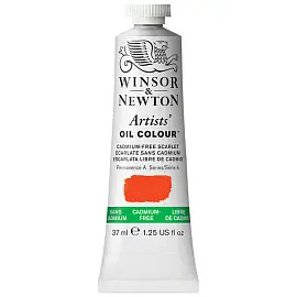 Краска масляная профессиональная Winsor&Newton "Artists Oil", 37мл,, беcкадмиевый алый