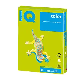 Бумага IQ "Color neon" А4, 80г/м2, 100л. (зеленый неон)