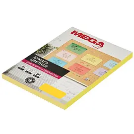 Бумага цветная для печати ProMega jet желтая интенсив (А4, 80 г/кв.м, 100 листов)