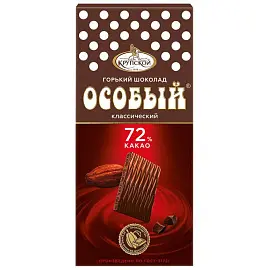 Шоколад Особый  порционный горький 72% какао 88г
