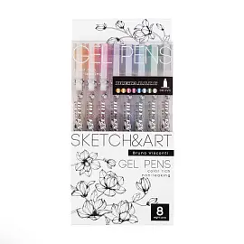 Набор гелевых ручек Sketch&Art Uni Write.Metallic 8 цветов (толщина линии 0.8 мм) (20-0308)