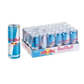 Напиток газированный энергетический Red Bull без сахара 0.25 л (24 штуки в упаковке)