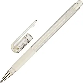 Ручка гелевая неавтоматическая Pentel Hybrid gel Grip белая (толщина линии 0.4 мм)