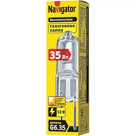 Лампа галогенная Navigator JC 35 Вт clear G6.35 12В 2000h (94211)