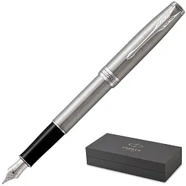 Ручка перьевая Parker Sonnet цвет чернил черный цвет корпуса серебристый (артикул производителя 1931509)