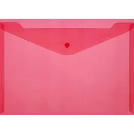 Папка-конверт на кнопке Attache А4 красная 180 мкм (10 штук в упаковке)