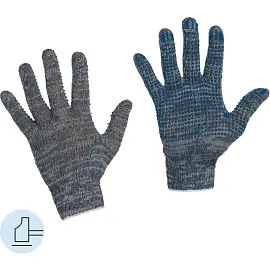 Перчатки защитные трикотажные с ПВХ покрытием Точка (7класс, размер универсальный, 300 пар/уп)