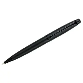 Ручка шариковая Cello "Carbon"синяя, 0,7мм, корпус черный матовый, поворотный механизм, футляр