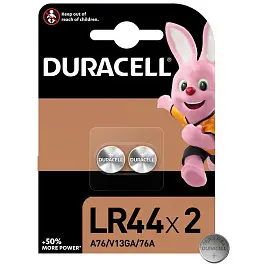 Батарейка LR44 Duracell Specialty (2 штуки в упаковке)
