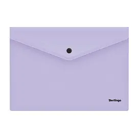 Папка-конверт на кнопке Berlingo "Instinct" А4, 180мкм, лаванда