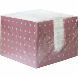 Салфетки бумажные 24x24 см белые 1-слойные 100 штук в упаковке