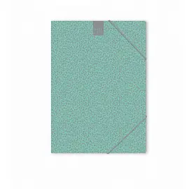 Папка на резинке Attache Fleur A4 30 мм картонная до 300 листов мятная (плотность 270 г/кв.м)