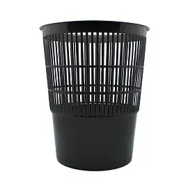 Корзина для мусора 14 л пластик черная (27,5х33 см)