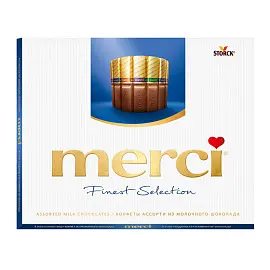 Шоколадные конфеты Merci ассорти молочный шоколад 250 г
