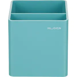 Подставка-органайзер для канцелярских принадлежностей Deli Blue Nusign 2 отделения синяя 8.4x8.4x8.6 см