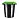 Бак для отходов 40 л пластиковый черный/зеленый Фото 0