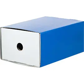 Короб архивный микрогофрокартон Attache 365х257х167 мм с крышкой синий