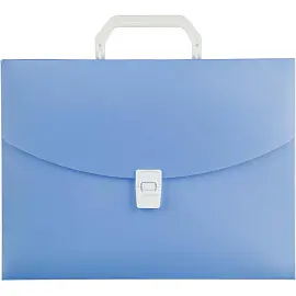 Папка-портфель пластиковая Attache Selection Breeze А4 голубая (345х240 мм, 6 отделений)