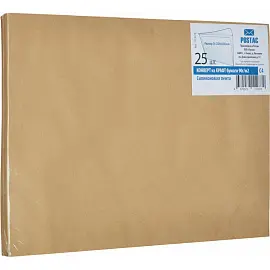 Конверт C4 90 г/кв.м коричневый стрип (25 штук в упаковке)
