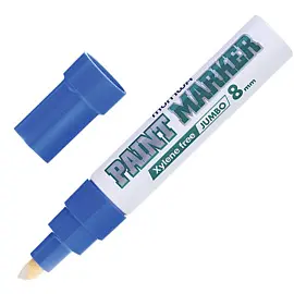 Маркер-краска MunHwa "Jumbo Chisel" синяя, 8мм, нитро-основа