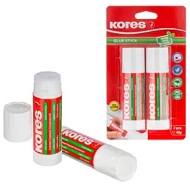 Клей-карандаш Kores 40 г (2 штуки в упаковке, производство Чехия)