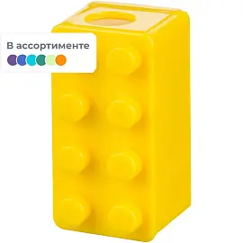 Точилка для карандашей Bruno Visconti EasySharp Лего с контейнером пластиковая цвет ассорти