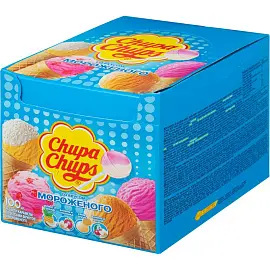 Карамель Chupa Chups Мороженое (100 штук в упаковке)
