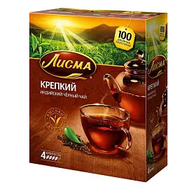 Чай Лисма Крепкий черный 100 пакетиков