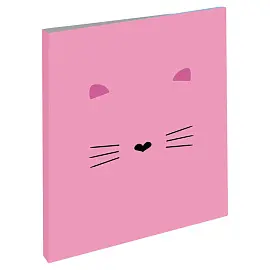 Скоросшиватель пластиковый №1 School Kitty A4 до 120 листов розовый (толщина обложки 0.45 мм)