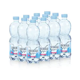 Вода питьевая Сенежская газированная 0.5 л (12 штук в упаковке)