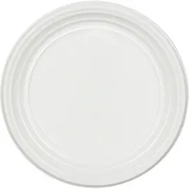 Тарелка одноразовая пластиковая Комус Стандарт 205 мм белая (100 штук в упаковке)