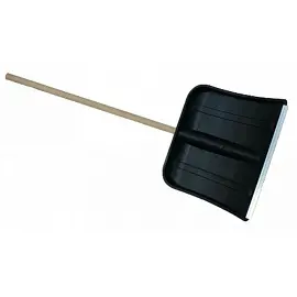 Лопата для уборки снега ковш пластиковый (40x37 см) с черенком