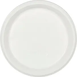 Тарелка одноразовая пластиковая Комус Стандарт 220 мм белая (100 штук в упаковке)