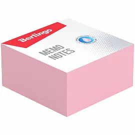 Блок для записи Berlingo "Standard" 9*9*4,5см, розовый
