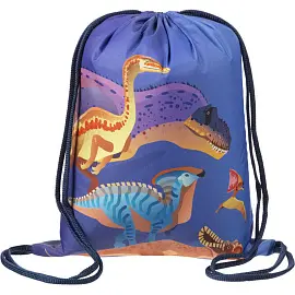 Мешок для для сменной обуви №1 School Мир динозавров 360x470 мм с 1 отделением синий