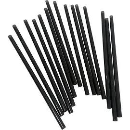 Трубочки для коктейля пластиковые прямые черные 150мм,d = 4мм,ПП, 500шт/уп