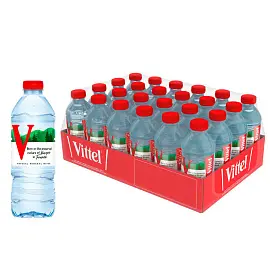 Вода минеральная Vittel негазированная 0.5 л (24 штуки в упаковке)