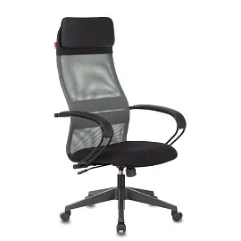 Кресло для руководителя Easy Chair 655 TTW серое/черное (искусственная кожа/сетка/ткань, пластик)