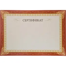 Сертификат-бумага А4 Mega Label бордовая 230 г/кв.м (10 листов в упаковке)