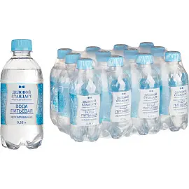Вода питьевая Деловой стандарт негазированная 0.33 л (12 штук в упаковке)