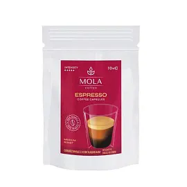 Кофе в капсулах для кофемашин Mola Espresso (10 штук в упаковке)