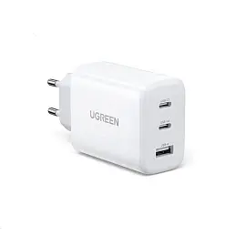 Зарядное устройство UGREEN CD275 (90496) USB-A+2xUSB-C 65W Fast EU. белый