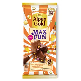 Шоколад Alpen Gold Mix Fun молочный фрукты/рисовые шарики/карамель 150 г