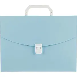 Папка-портфель пластиковая Attahce Акварель А4 голубой (332x250 мм, 1 отделение)