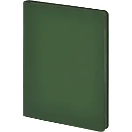 Ежедневник недатированный темно зелен А5,140х200мм,136л,ATTACHE Soft touch