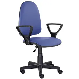 Кресло офисное Prestige O синее (искусственная кожа, пластик)