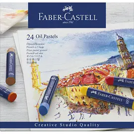 Пастель масляная Faber-Castell Oil Pastels круглая 24 цвета